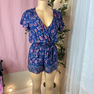 Kingston Blue Floral Long Sleeve Dress